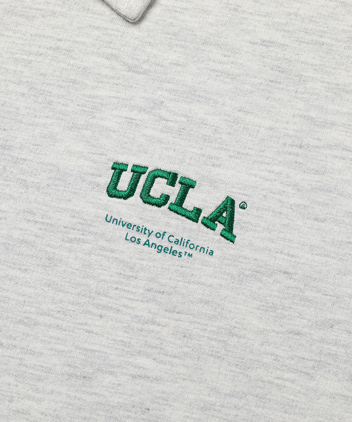 유씨엘에이(UCLA) 남녀공용 미니쮸리 칼라 반집업 반팔 티셔츠[Oatmeal](UA4ST91_24)