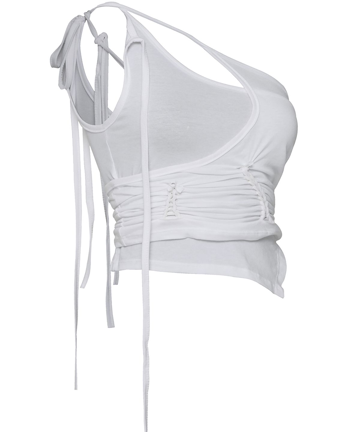 플레어업(FLAREUP) [SET] Handmade Twisted Layered Top (FL-118_White)