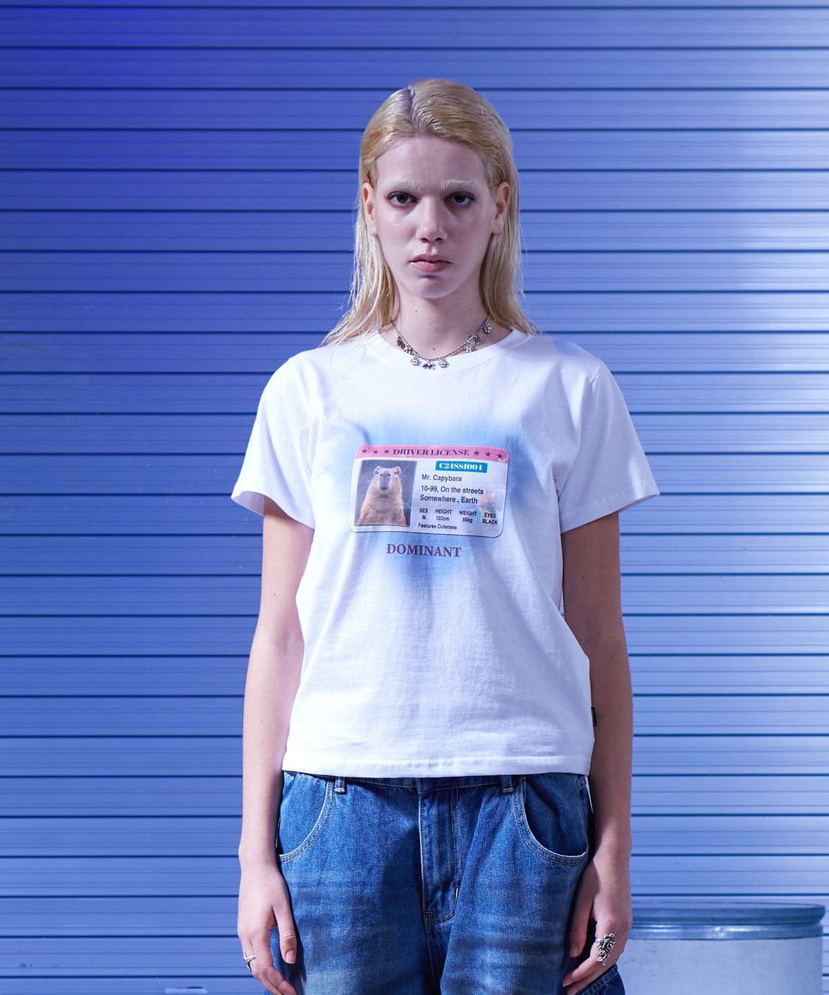 도미넌트(DOMINANT) Licenses Crop Tee White