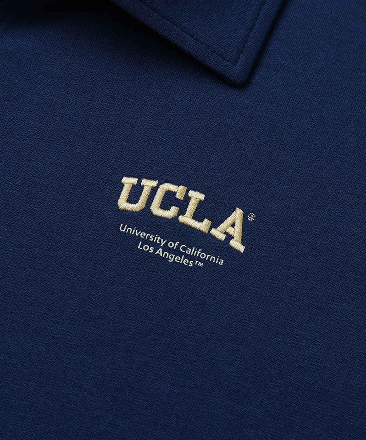유씨엘에이(UCLA) 남녀공용 미니쮸리 칼라 반집업 반팔 티셔츠[DK-BLUE](UA4ST91_A4)