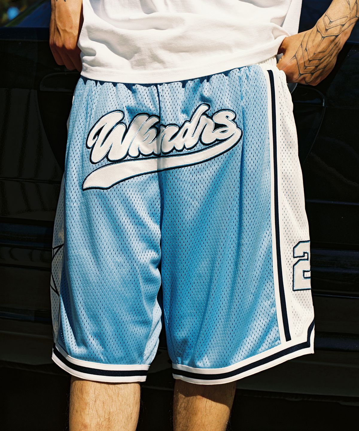 위캔더스(WKNDRS) BASKETBALL SHORTS (S.BLUE)