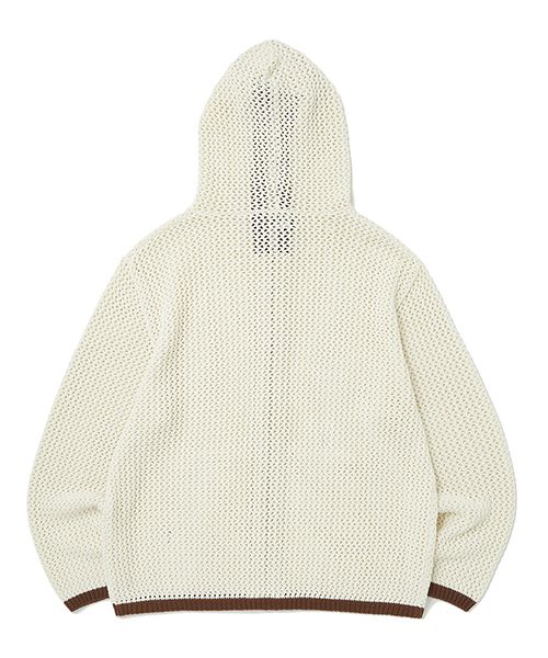 ★22-23FW新作★WKNDRS★KNITTED HOODIE ZIPUP MUSINSA公式 | WKNDRS KNITTED CROCHET ZIPUP HOODIE (IVORY)