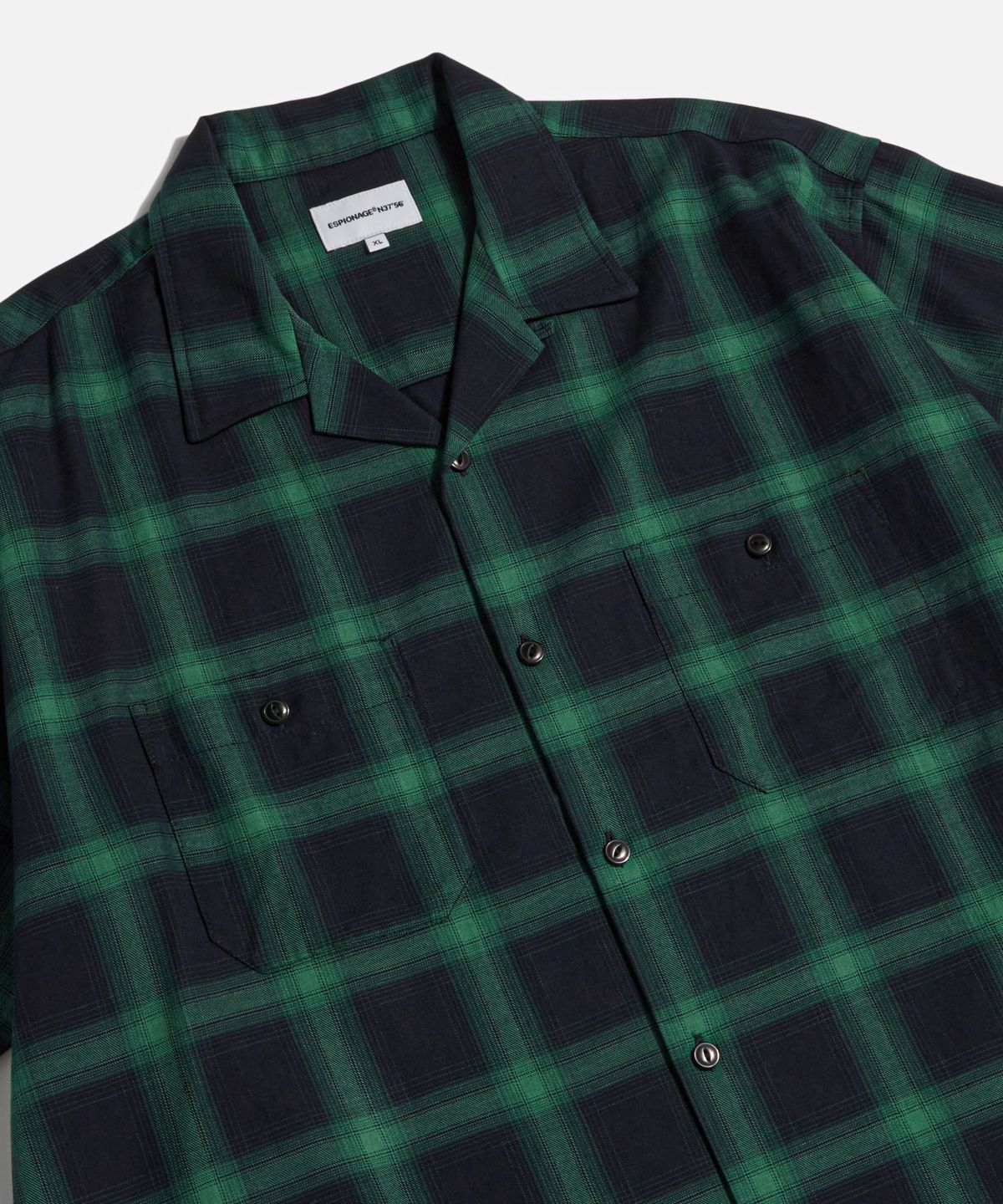 에스피오나지(ESPIONAGE) 2 Pocket S/S Work Shirt (Ombre) Ombre Green