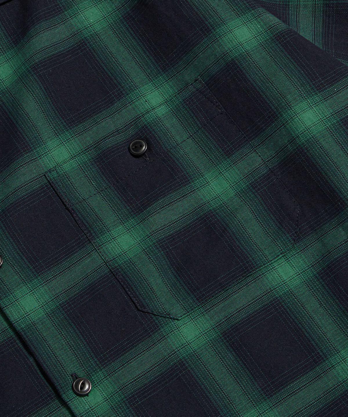 에스피오나지(ESPIONAGE) 2 Pocket S/S Work Shirt (Ombre) Ombre Green