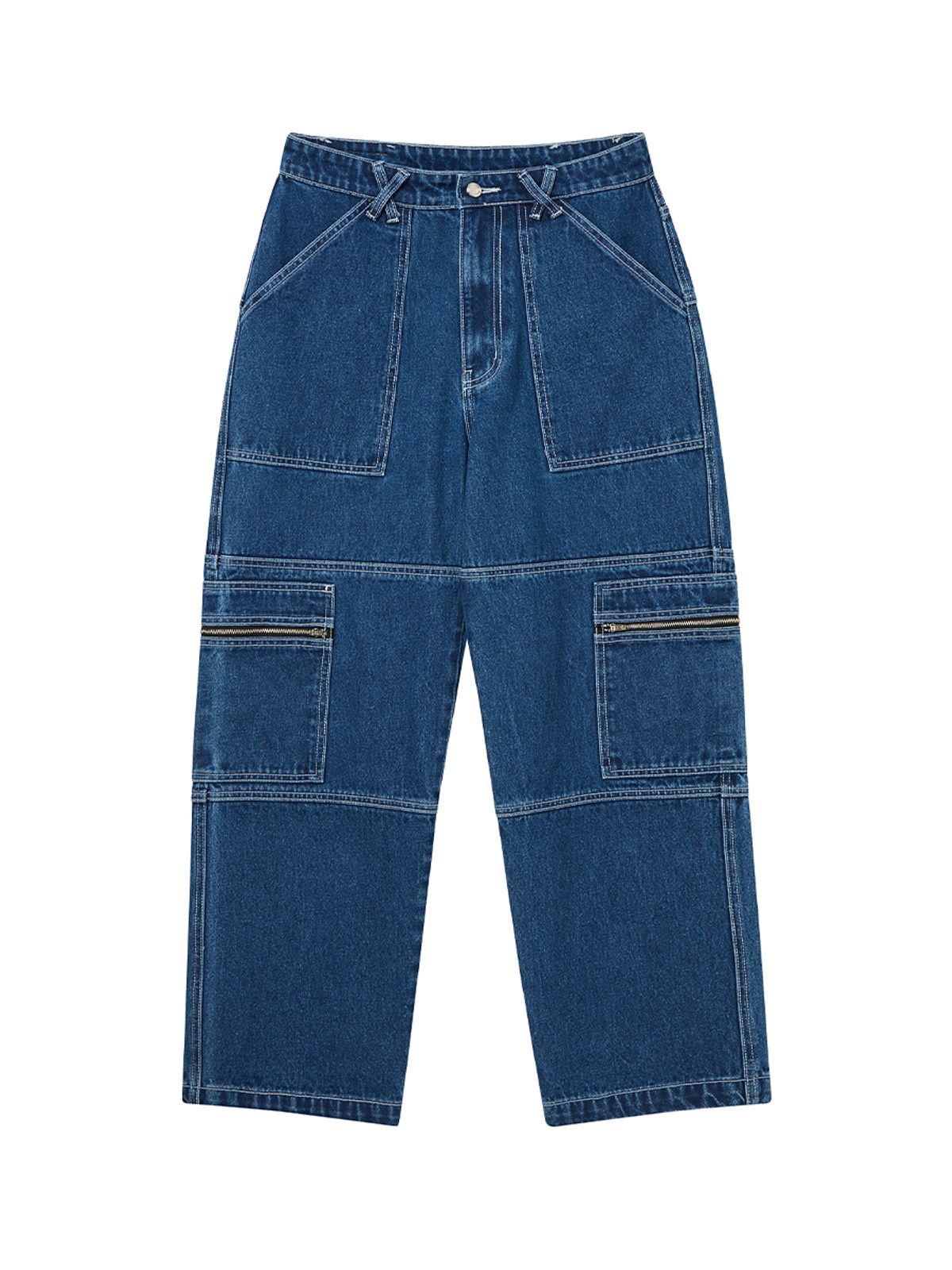 엔와이엑스엑스(NYXX) CARCO POCKET DENIM PANTS MID BLUE