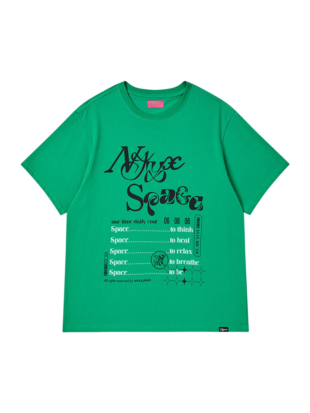 엔와이엑스엑스(NYXX) NYX SPACE SCRIPT TEE GREEN