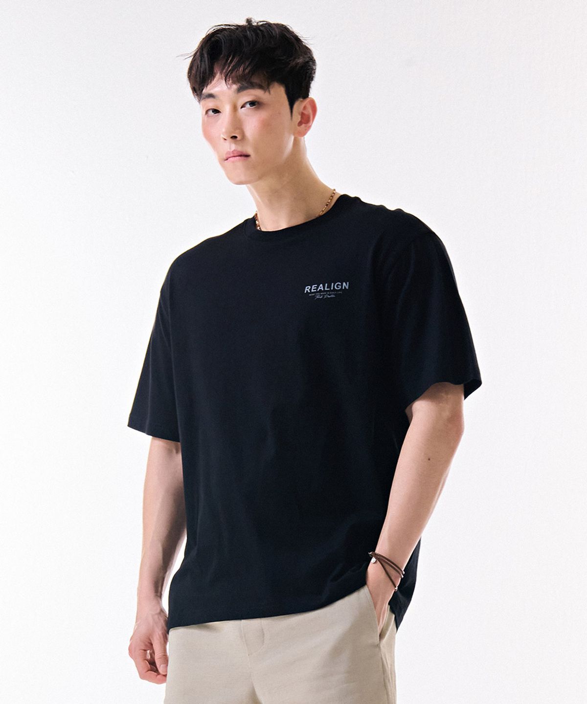 체이스컬트(CHASECULT) 공용 뒷판 그래픽 반팔 티셔츠-DBZU5802C03