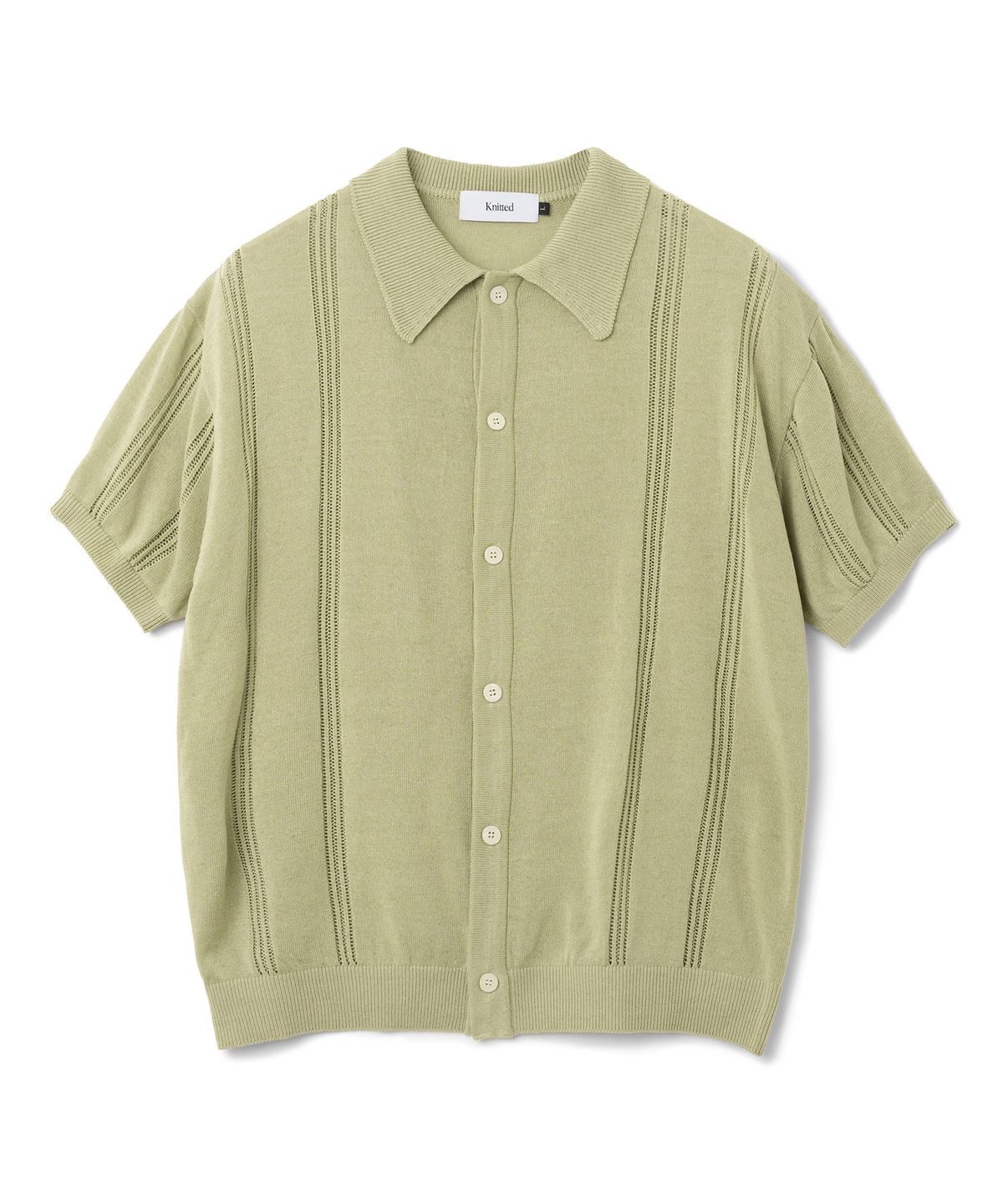 니티드(KNITTED) 린넨 스카시 니트 셔츠 SAGE GREEN