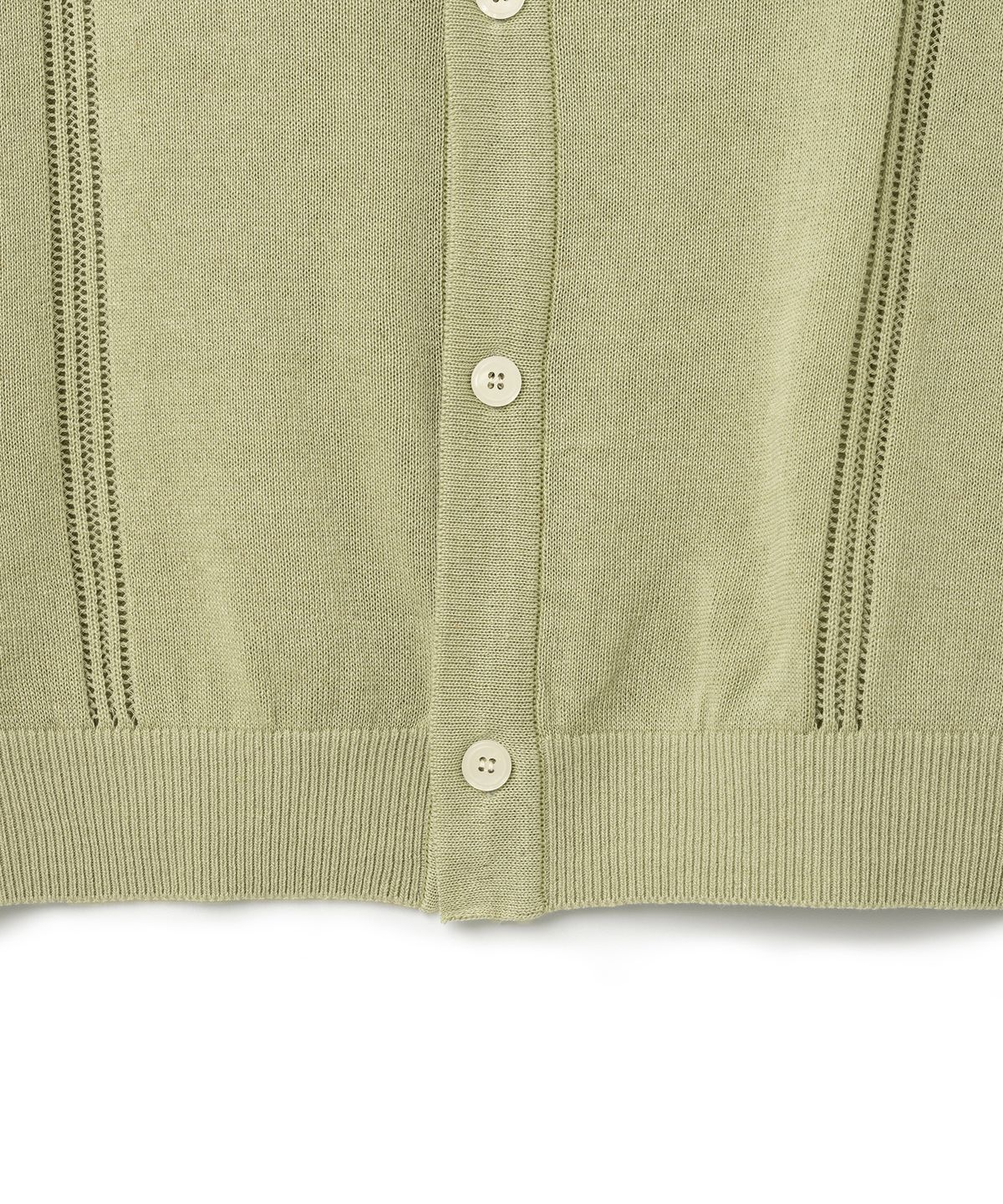니티드(KNITTED) 린넨 스카시 니트 셔츠 SAGE GREEN