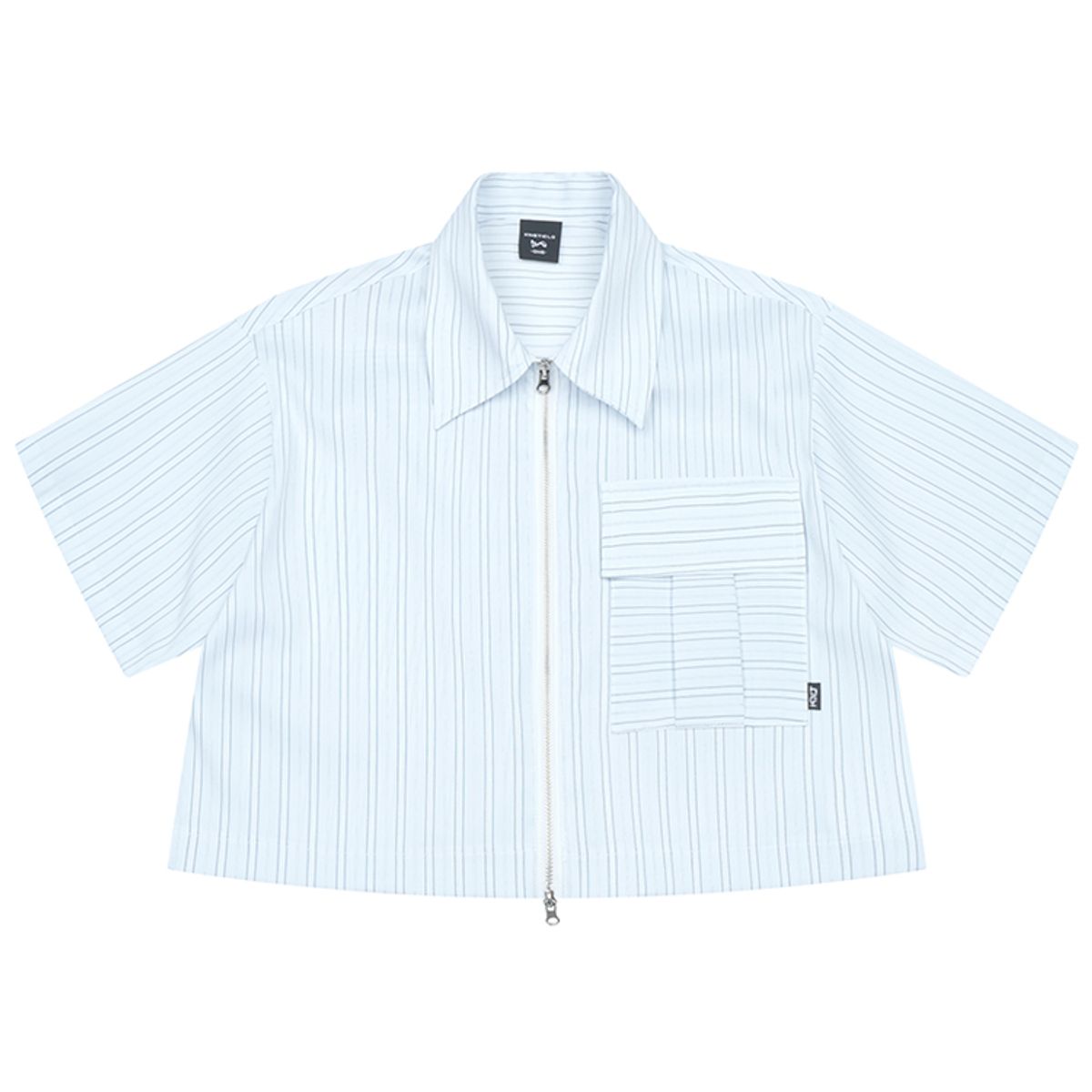 키네티클로(KINETICLO) 투웨이 크롭 셔츠(BLUE)