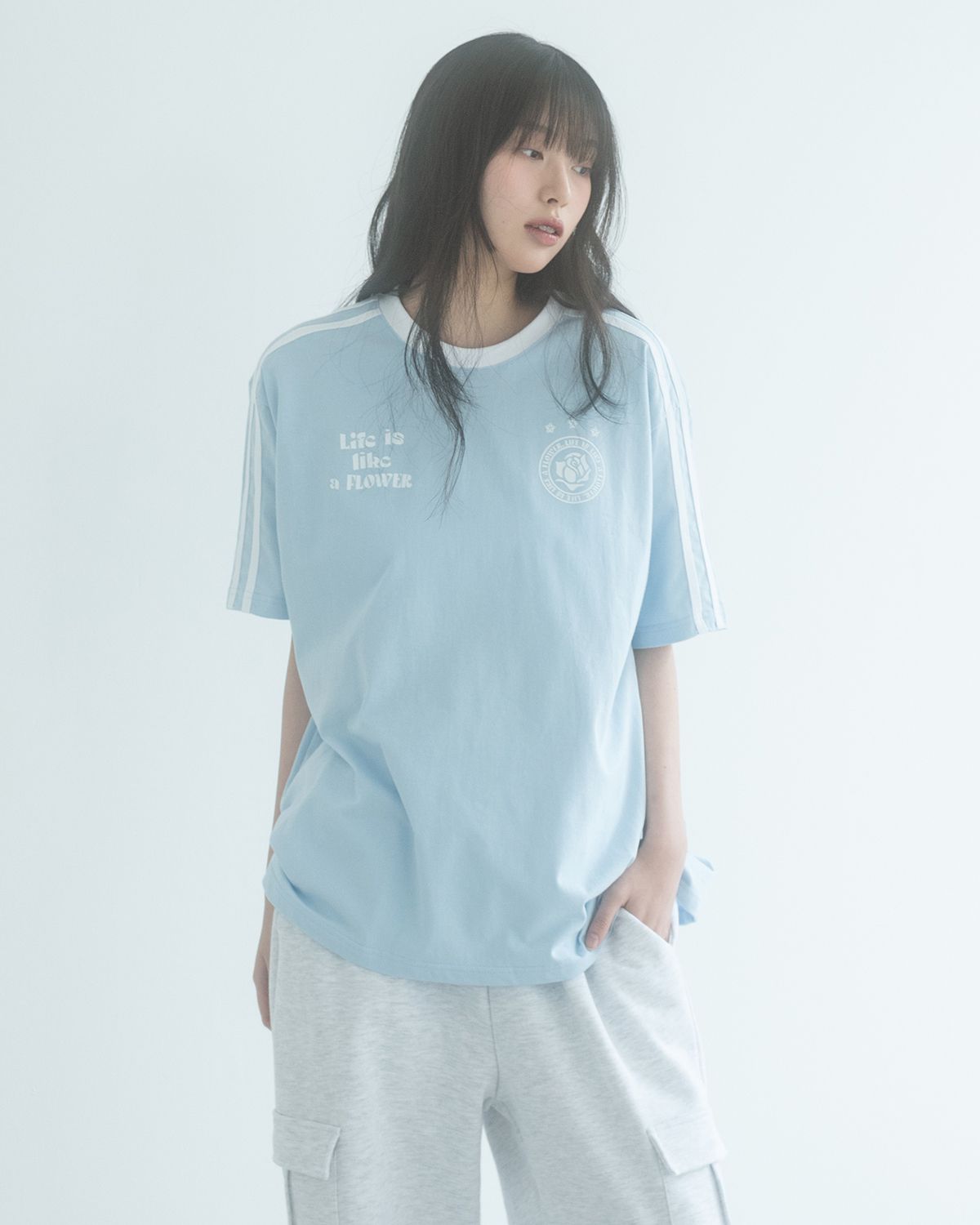 해비즘(HAVISM) LLF UNIFORM S/S TEE(SKY BLUE)