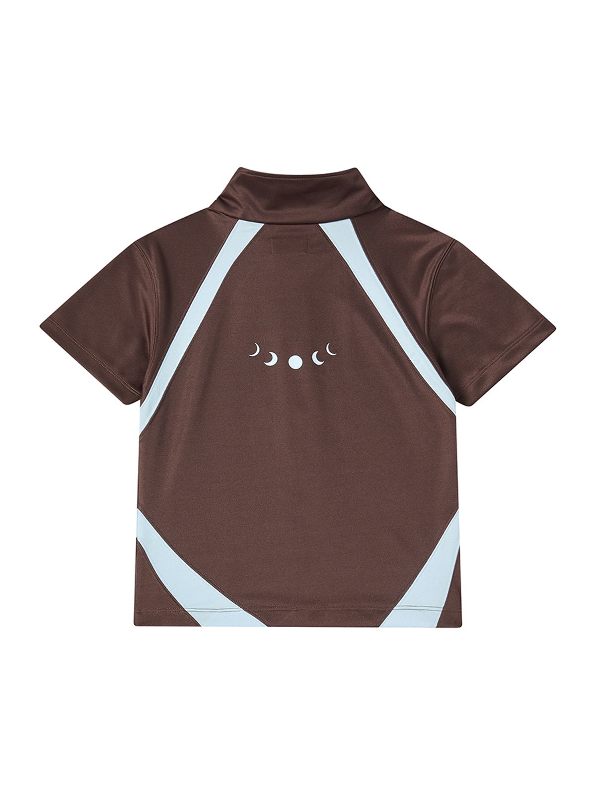 엔와이엑스엑스(NYXX) EMBLEM MOCKNECK ZIP-UP TOP BROWN