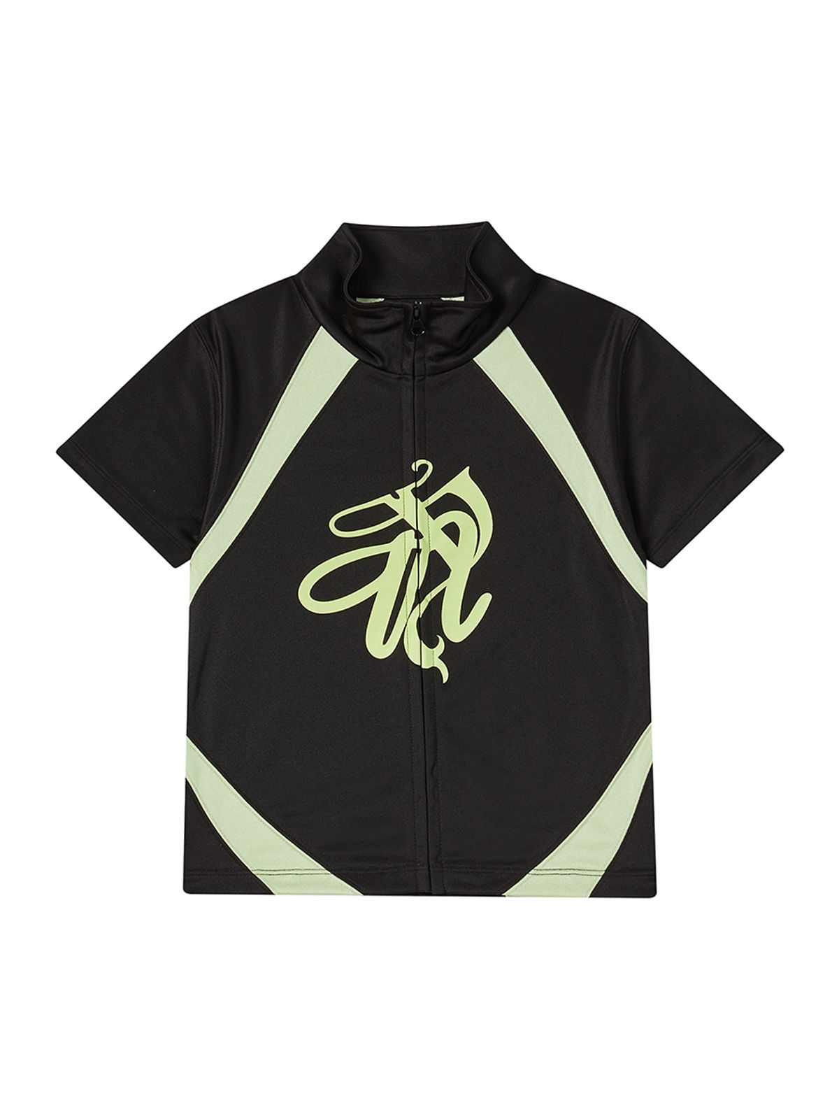 엔와이엑스엑스(NYXX) EMBLEM MOCKNECK ZIP-UP TOP BLACK
