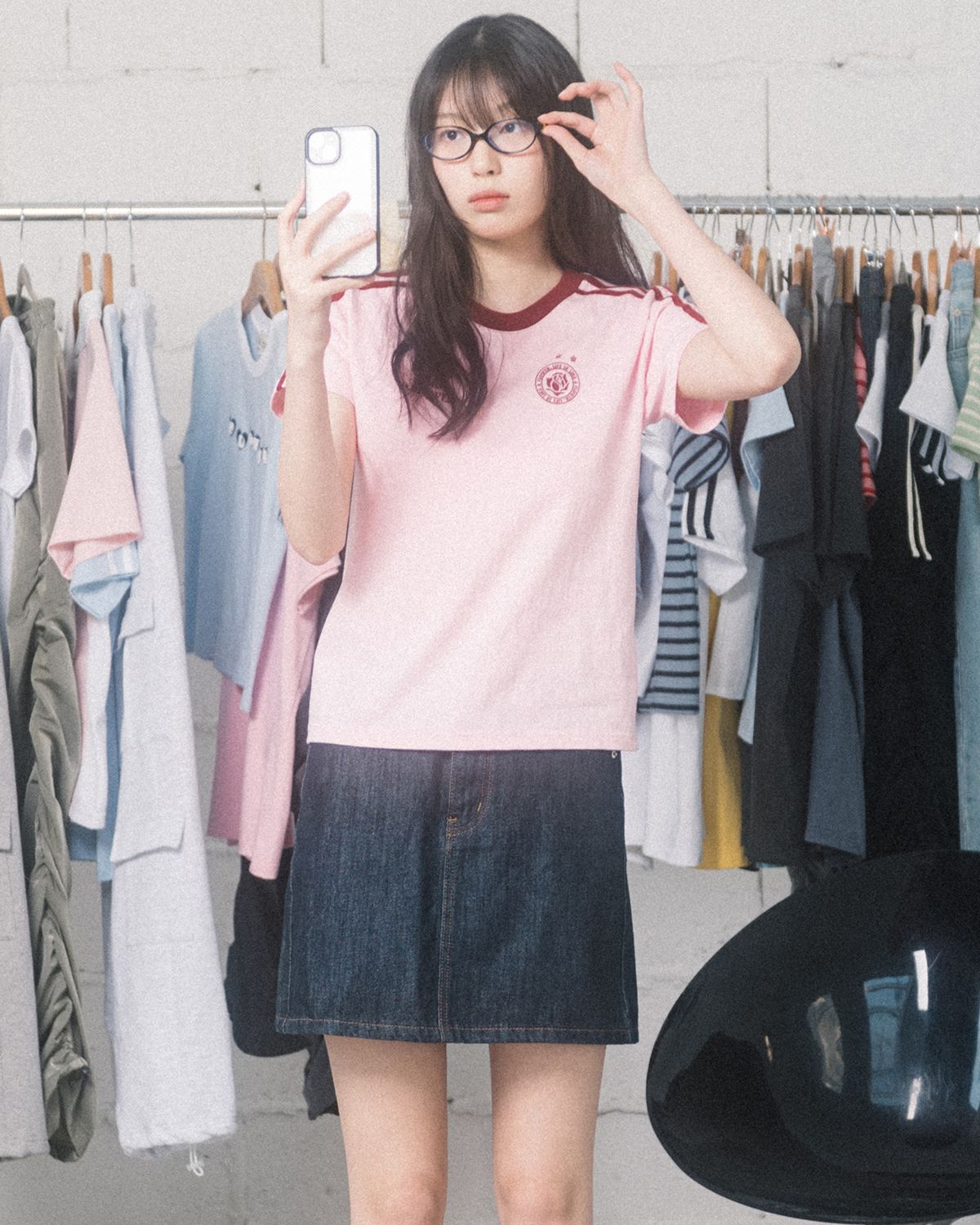 해비즘(HAVISM) W LLF UNIFORM S/S TEE(PINK)