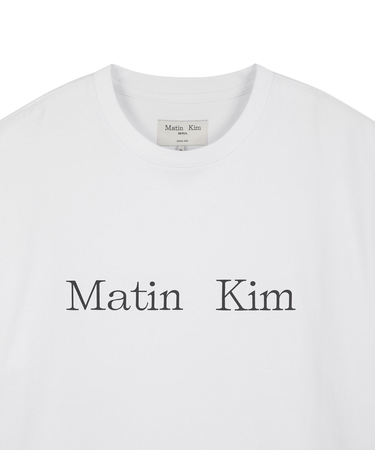 마뗑킴(MATIN KIM) MATIN KIM LOGO TOP IN WHITE