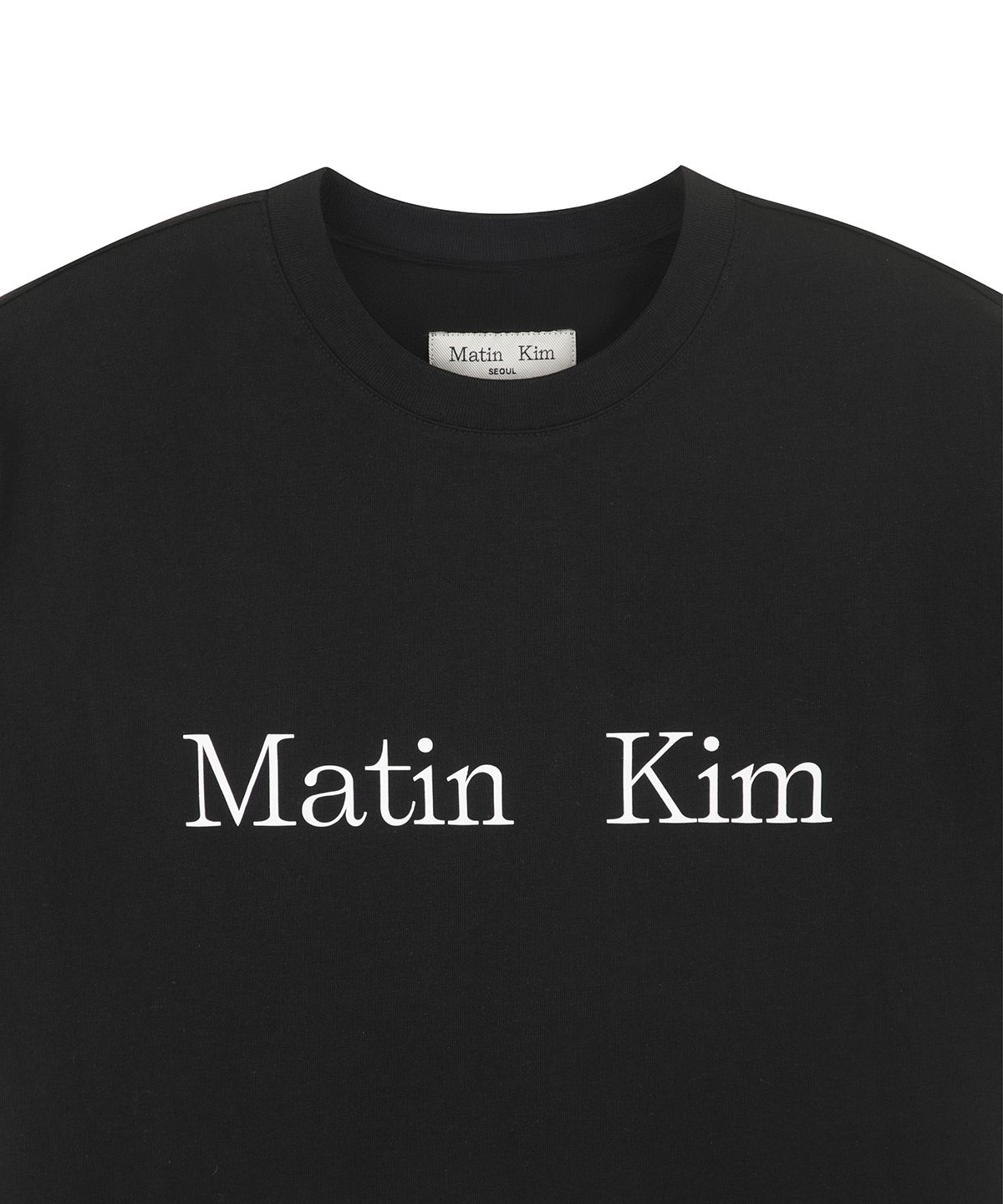 마뗑킴(MATIN KIM) MATIN KIM LOGO TOP IN BLACK