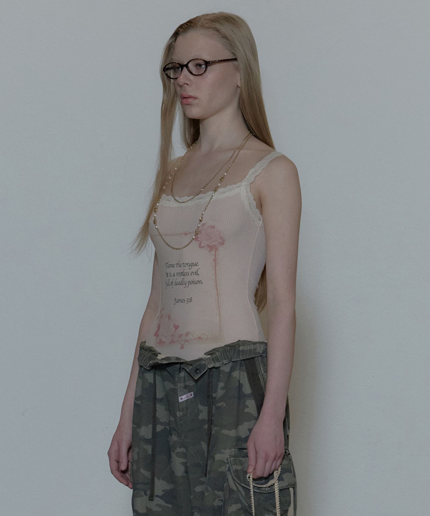MUSINSA | SCULPTOR Rose Camisole Peach Fuzz