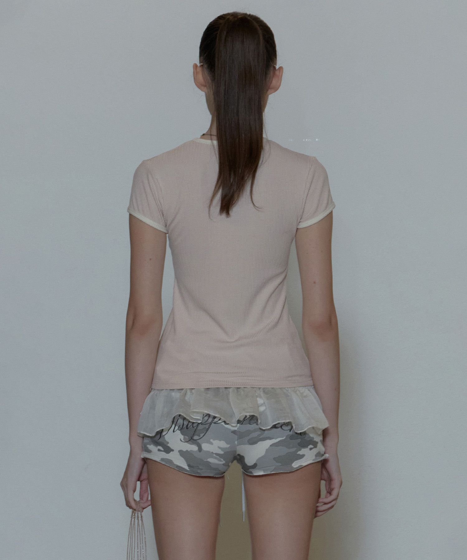 ★SCULPTOR★ Rose Ringer Tee Peach Fuzz SC24S273PK MUSINSA | SCULPTOR Rose Ringer Tee Peach Fuzz