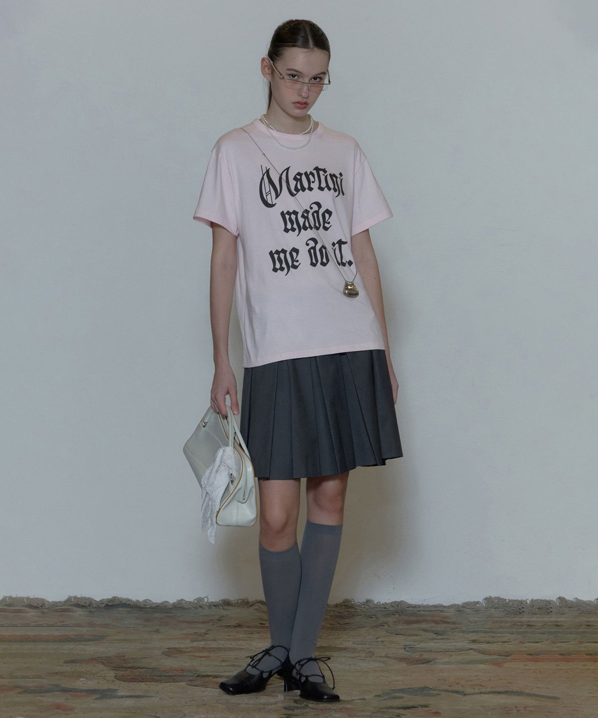 스컬프터(SCULPTOR) Martini Made Me Do It Tee Peach Fuzz
