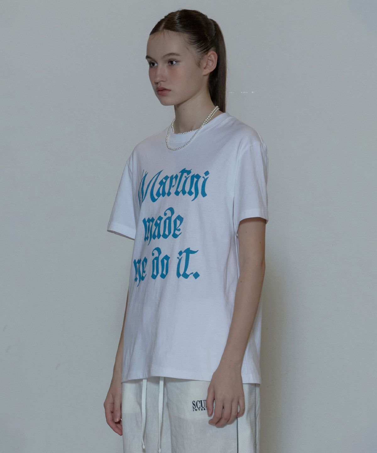 스컬프터(SCULPTOR) Martini Made Me Do It Tee White