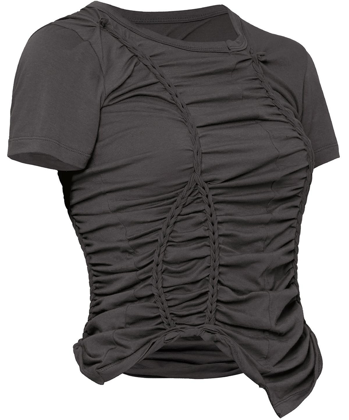 플레어업(FLAREUP) Handmade Twisted T-Shirt (FL-119_Charcoal)