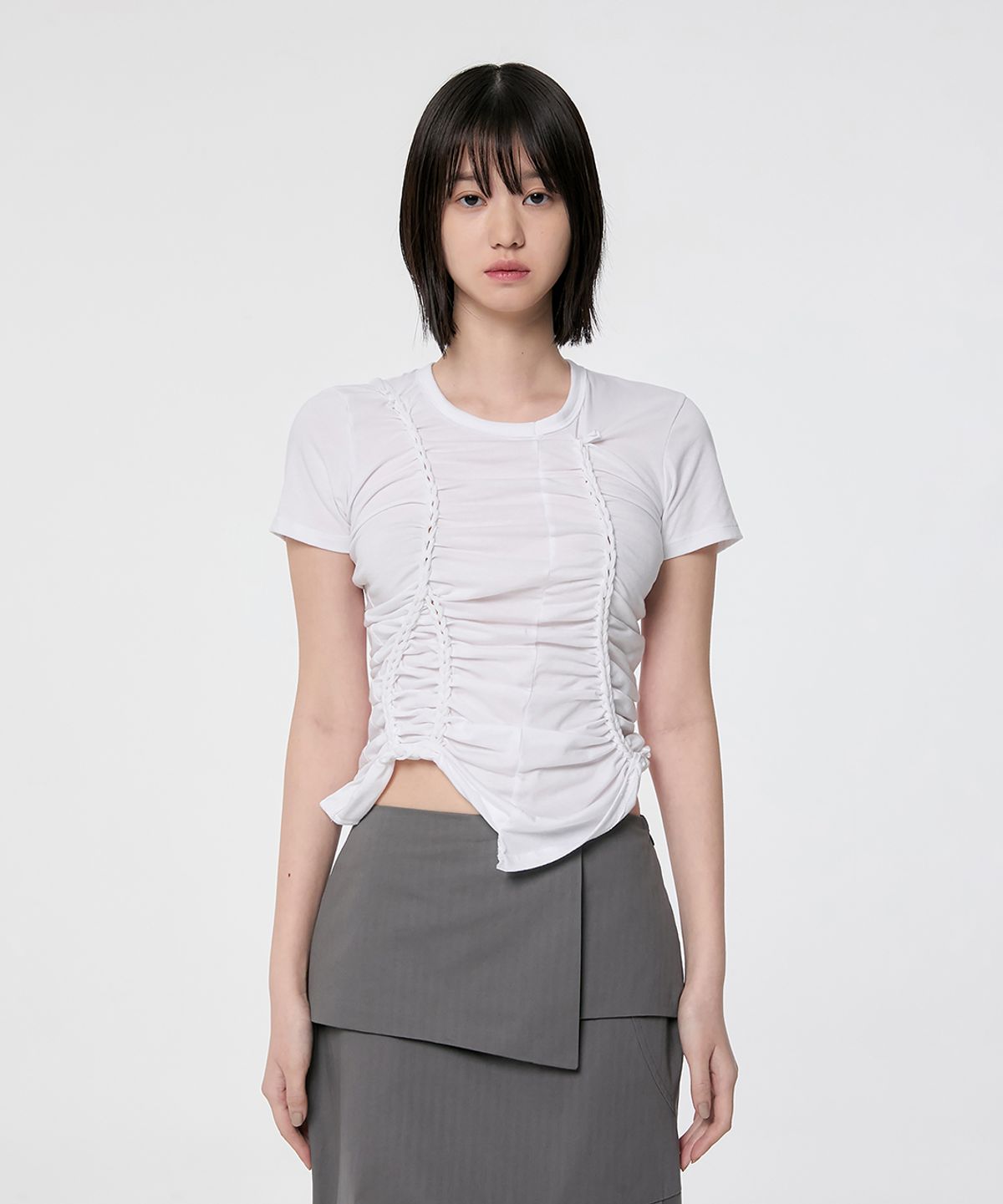 플레어업(FLAREUP) Handmade Twisted T-Shirt (FL-119_White)