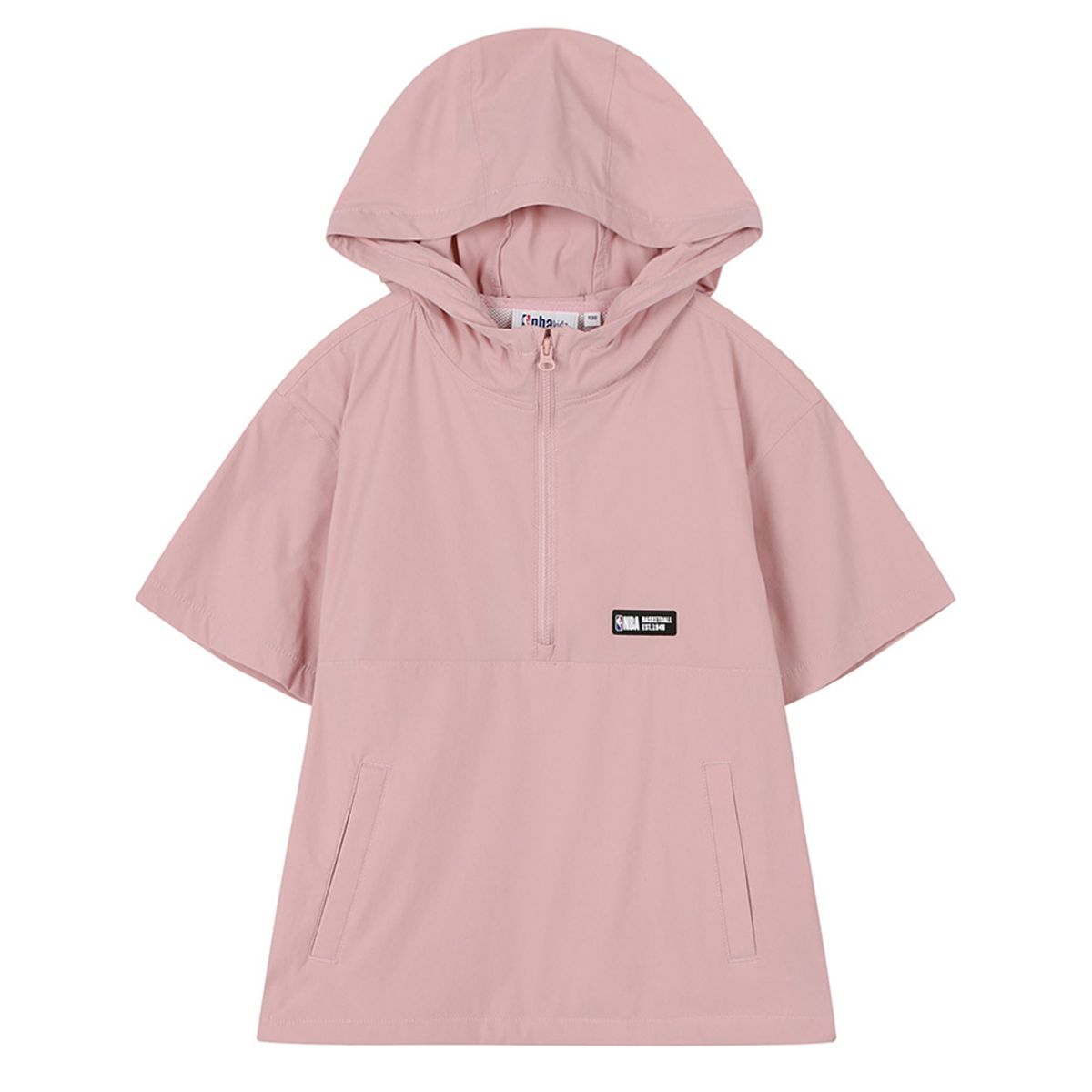 엔비에이 키즈(NBA KIDS) 스티치 반소매 아노락 후디점퍼(K242JP003P) 인디 핑크