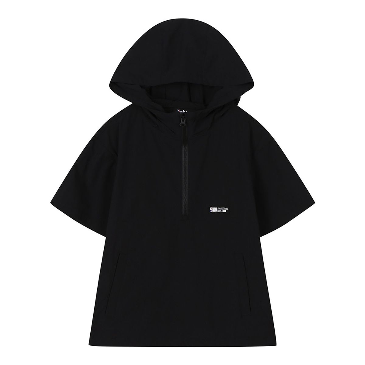 엔비에이 키즈(NBA KIDS) 스티치 반소매 아노락 후디점퍼(K242JP003P) 블랙