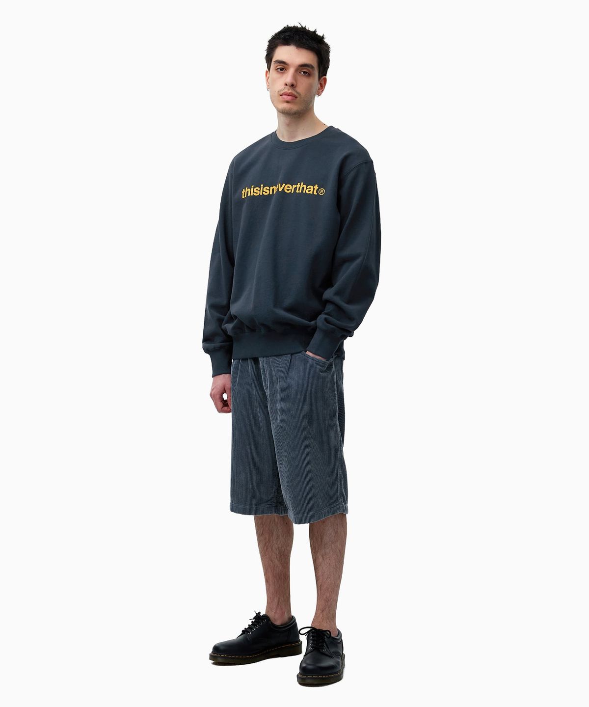 디스이즈네버댓(THISISNEVERTHAT) Overdyed Corduroy Short Navy