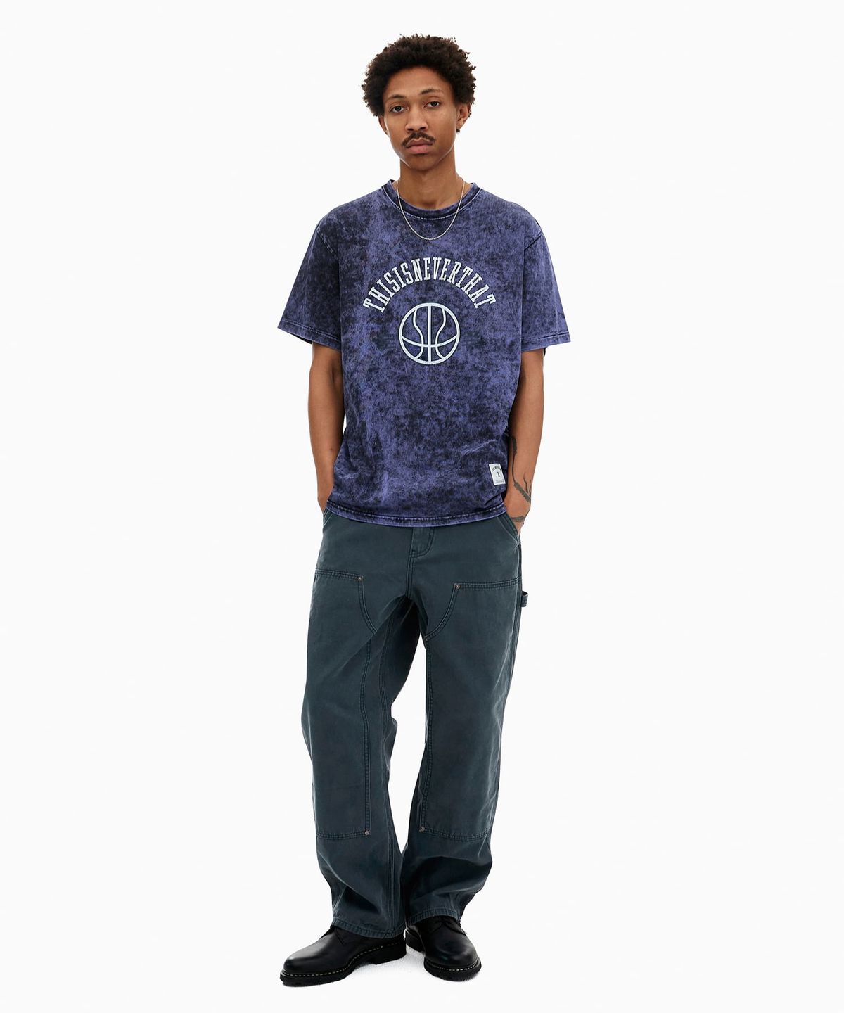 디스이즈네버댓(THISISNEVERTHAT) Faded Basketball Tee Purple Blue