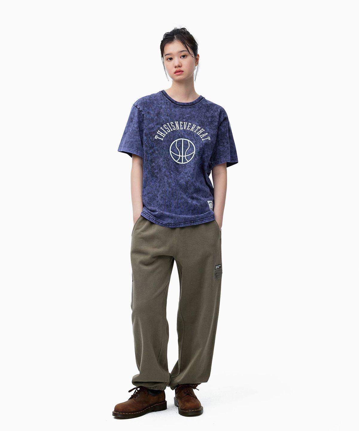 디스이즈네버댓(THISISNEVERTHAT) Faded Basketball Tee Purple Blue