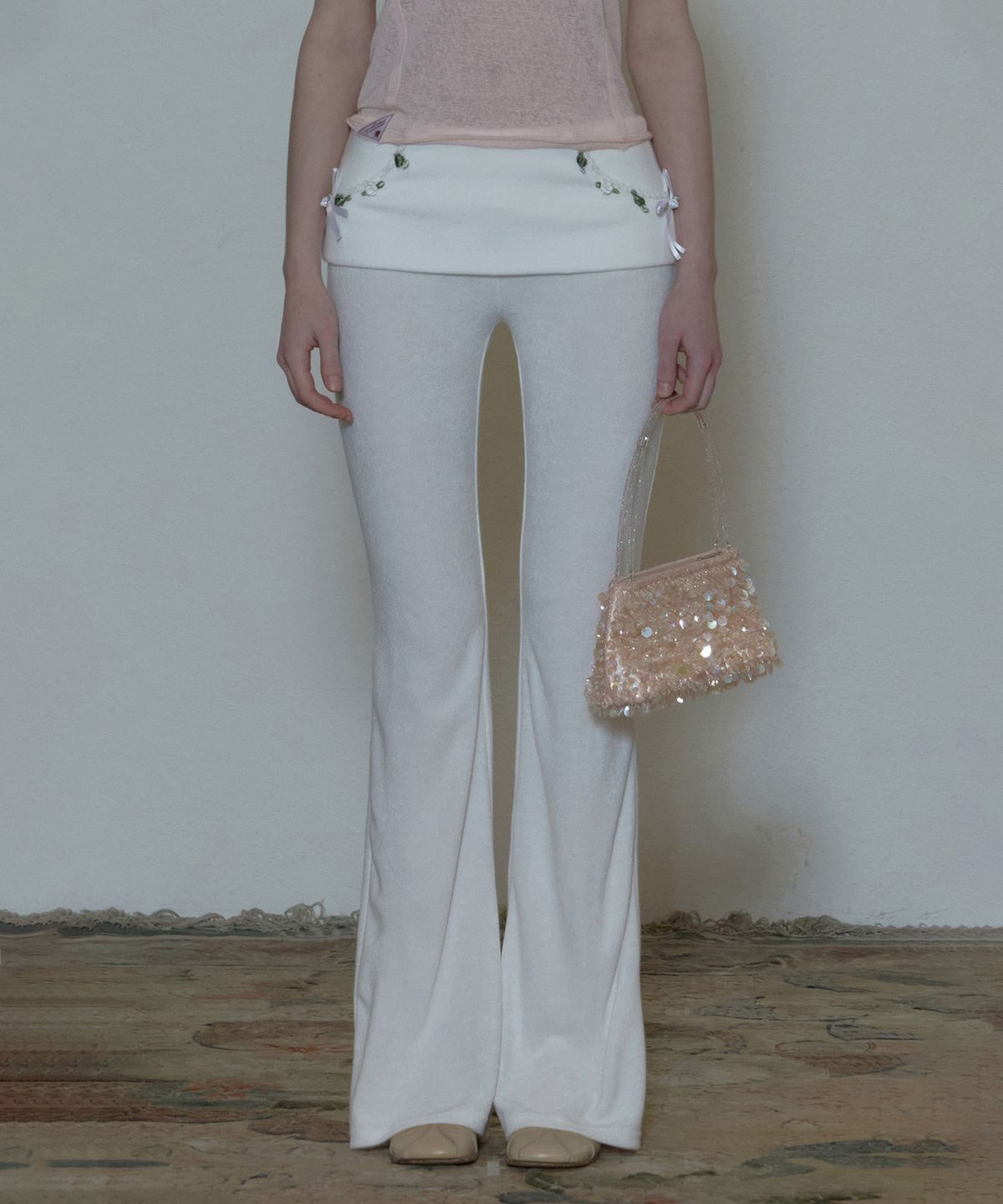 스컬프터(SCULPTOR) Rosy Terry Pants White