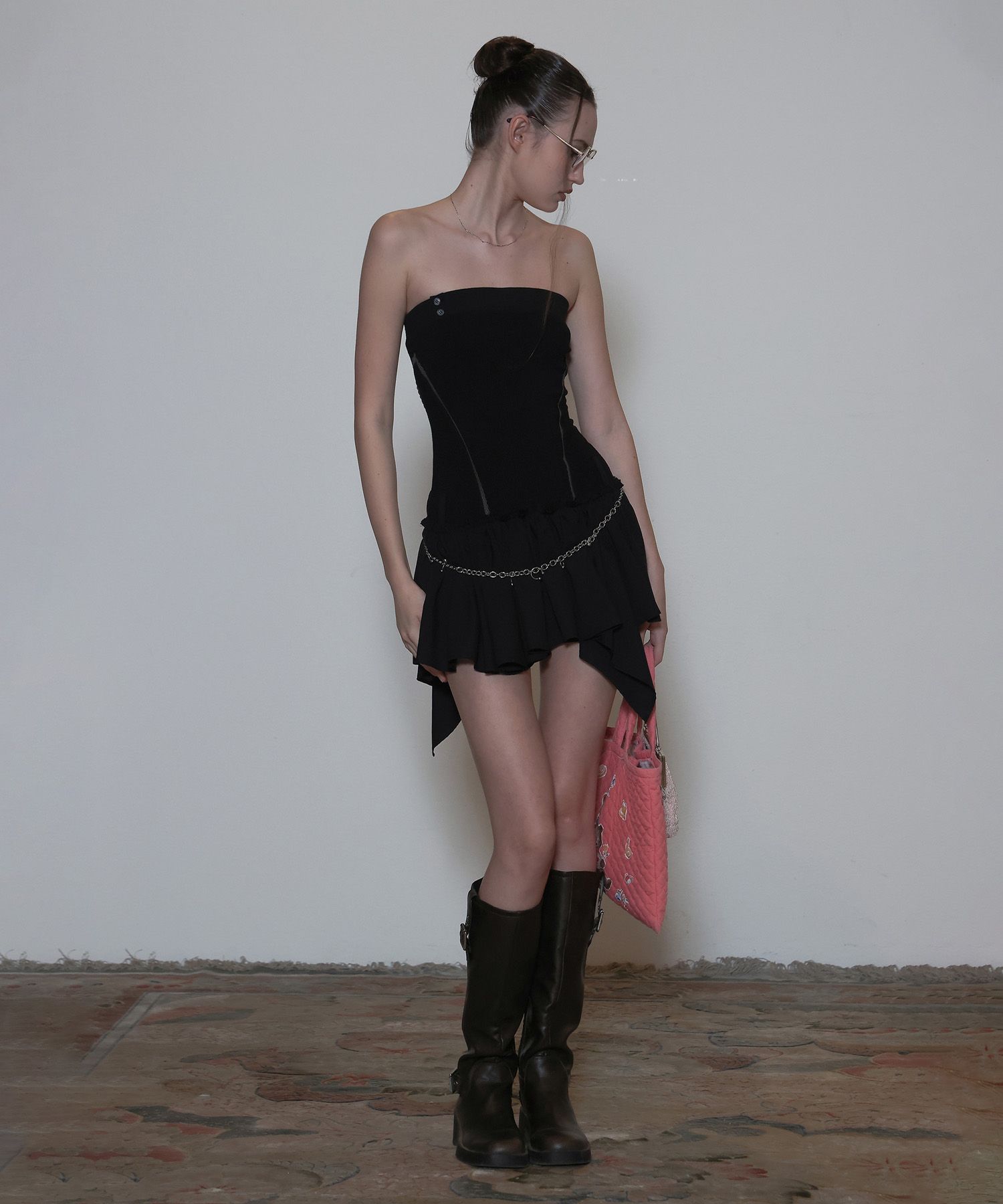 ワンピース sculptor Tube Top Low Waist Dress MUSINSA公式 | SCULPTOR Tube Top Low Waist Dress Cream