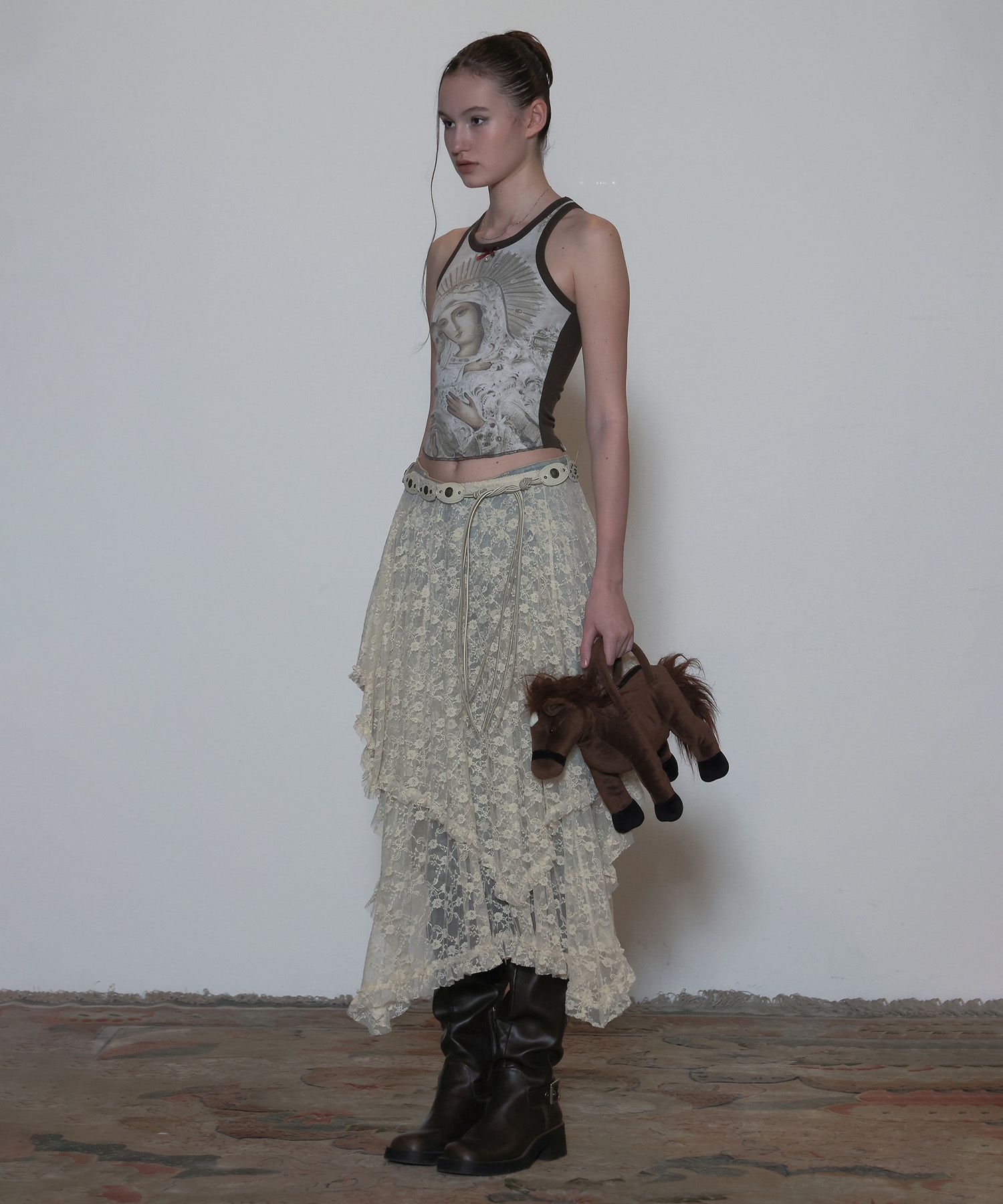 MUSINSA | SCULPTOR Maria Tear Drop Tank Top Latte/Mocha