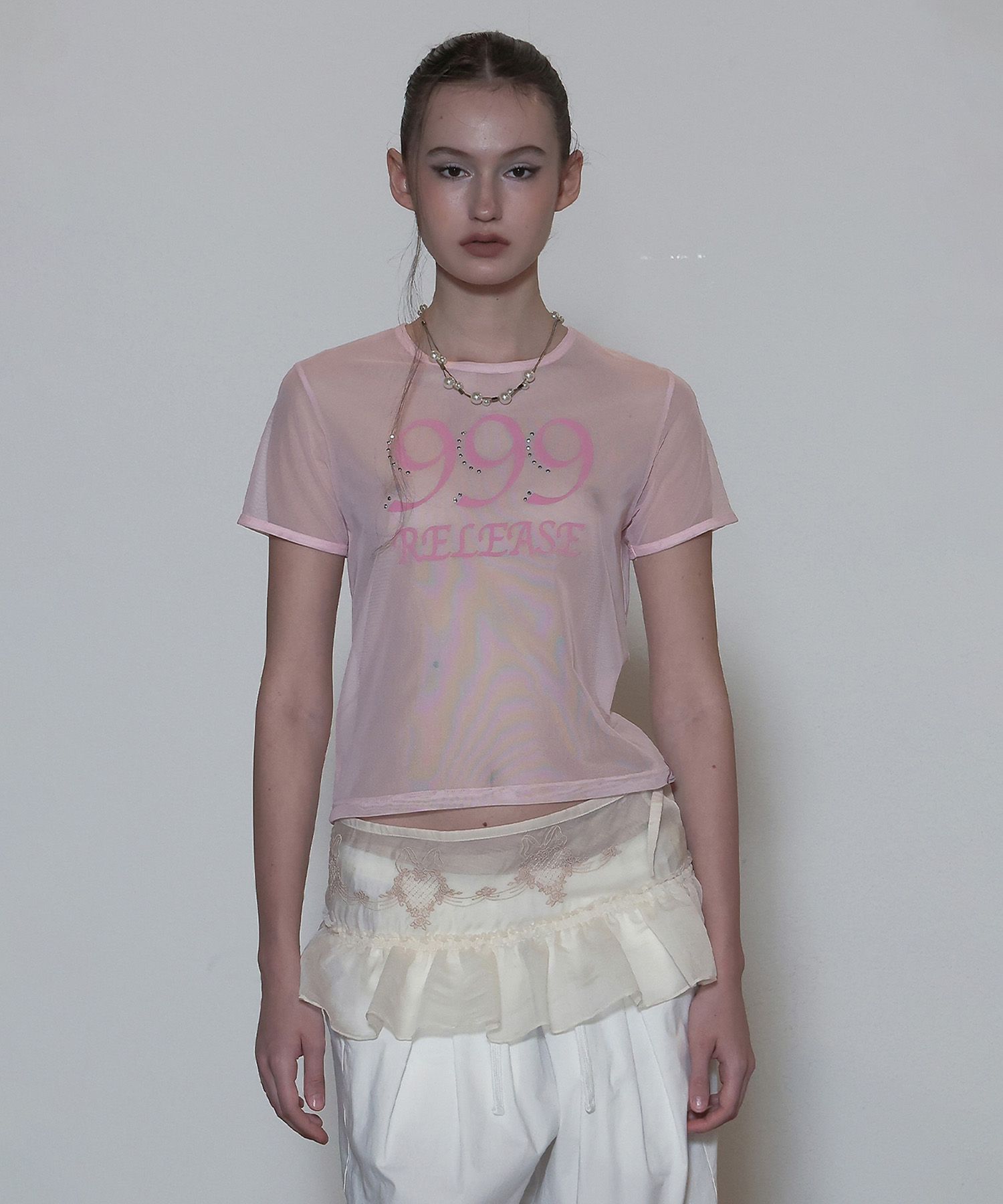 ★SCULPTOR★ Sheer Ringer Crop Top Pale Pink SC24S224PK MUSINSA | SCULPTOR Sheer Ringer Crop Top Pale Pink