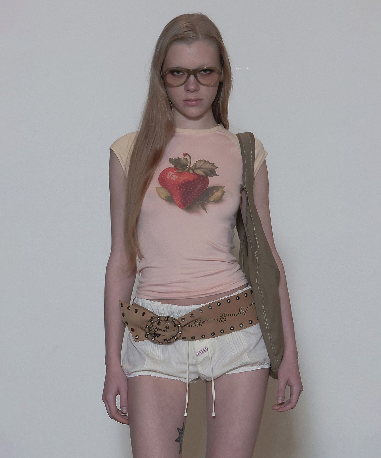 ★SCULPTOR★ Berry Raglan Tee Peach SC24S230PK Berry Raglan Tee Peach – Sculptor