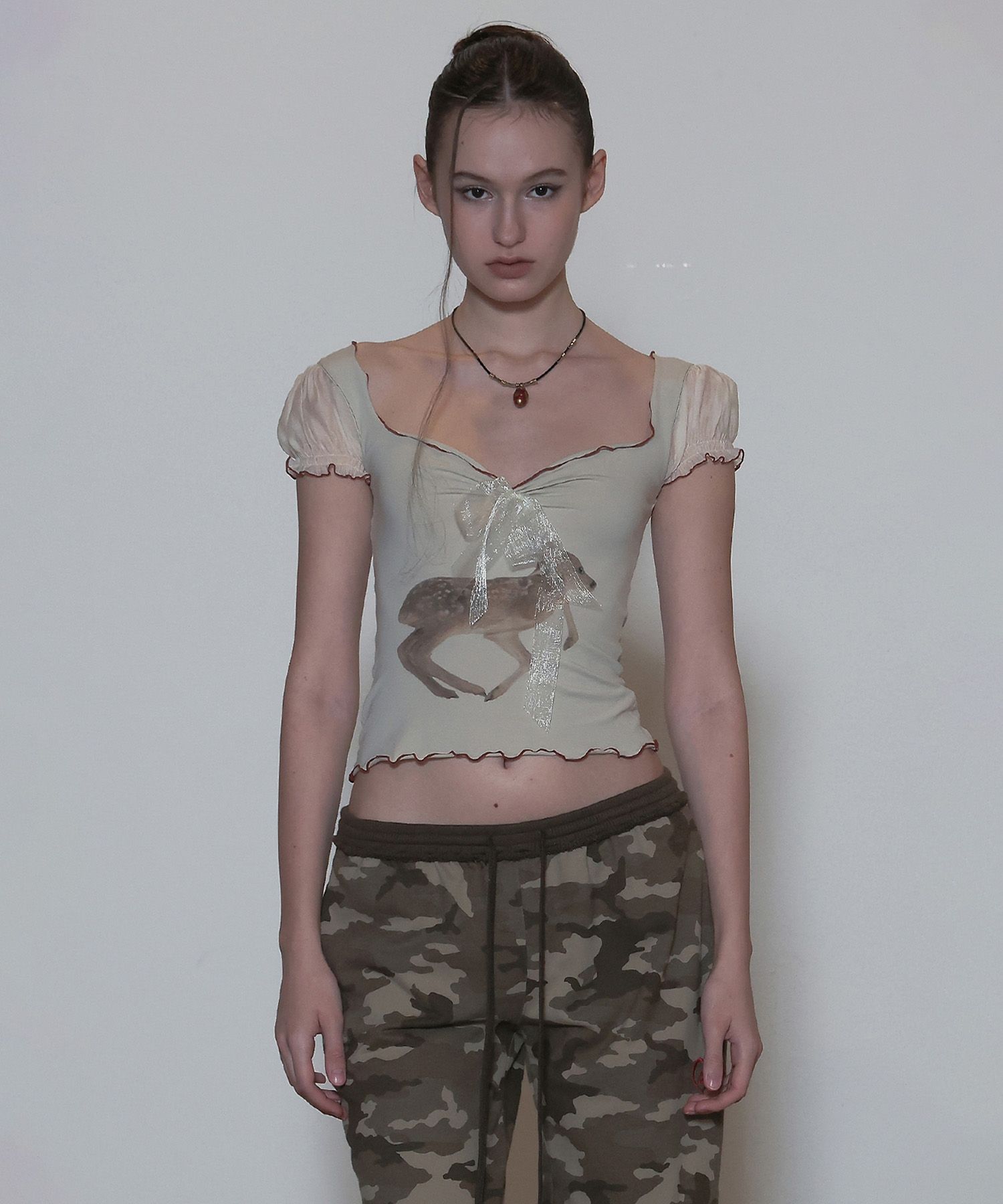 Tシャツ・カットソー [SCULPTOR] Puff Sleeve Top Cream SC24S272IV SCULPTOR] Puff Sleeve Top Cream SC24S272IV (SCULPTOR/Tシャツ