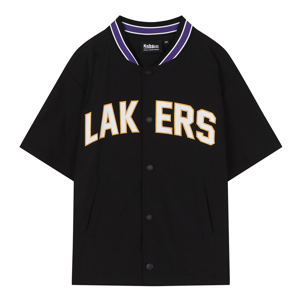 엔비에이 키즈(NBA KIDS) 팀로고 반소매 바시티 점퍼(K242JP002P) 블랙