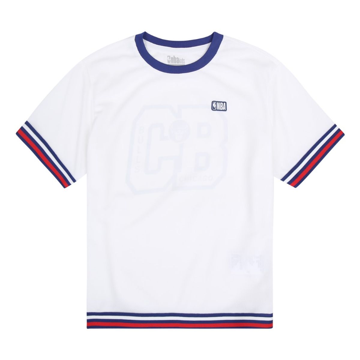 엔비에이 키즈(NBA KIDS) 팀그래픽 폴리 메쉬 반소매 티셔츠(K242TS110P) 오프 화이트