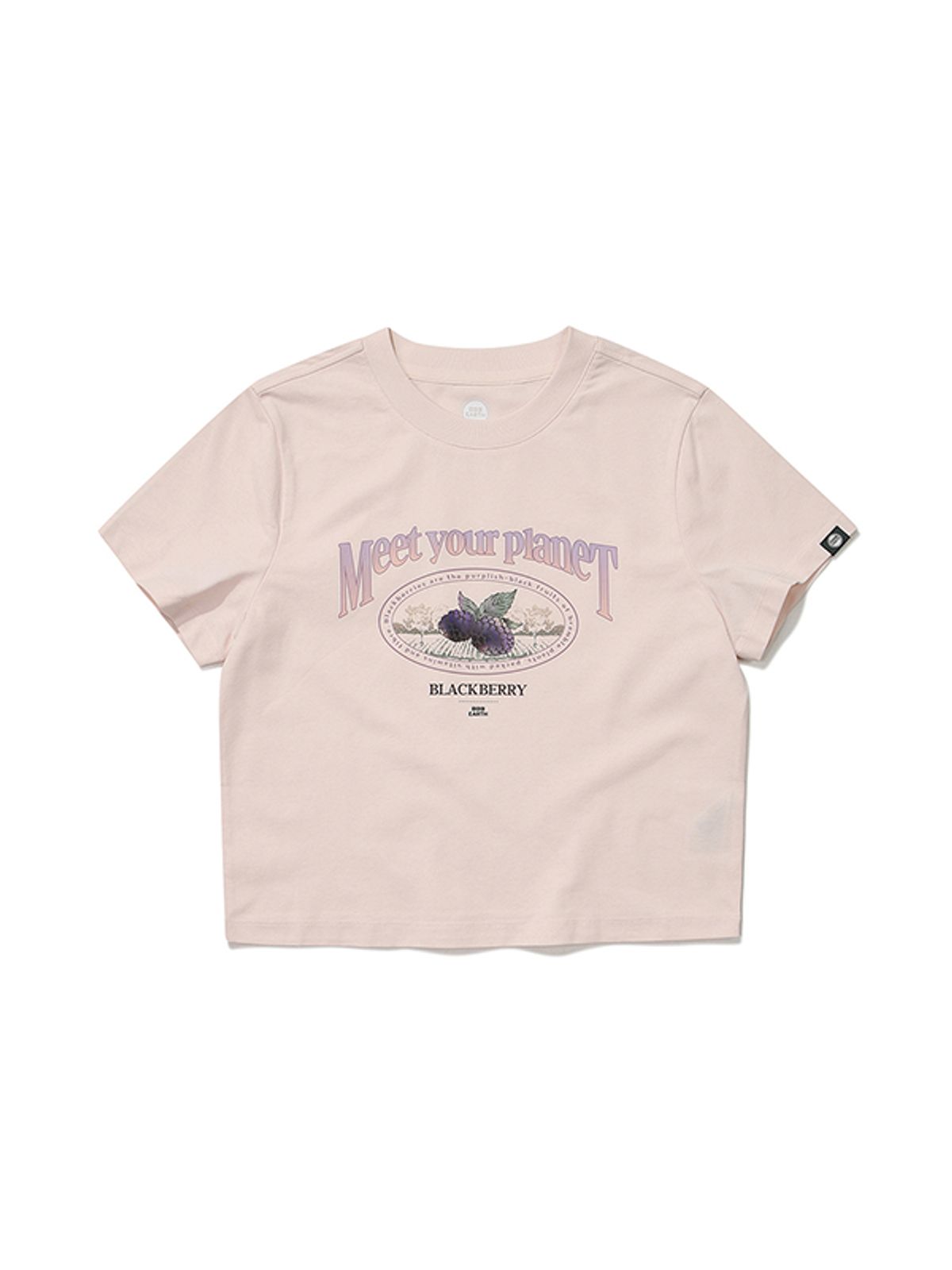 비비씨 어스(BBC EARTH) W 마일드 그래픽 프린트 반팔 티셔츠_Light Pink