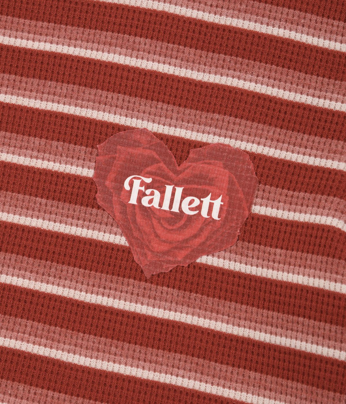 팔렛(FALLETT) 하트 로고 스트라이프 반팔티 레드