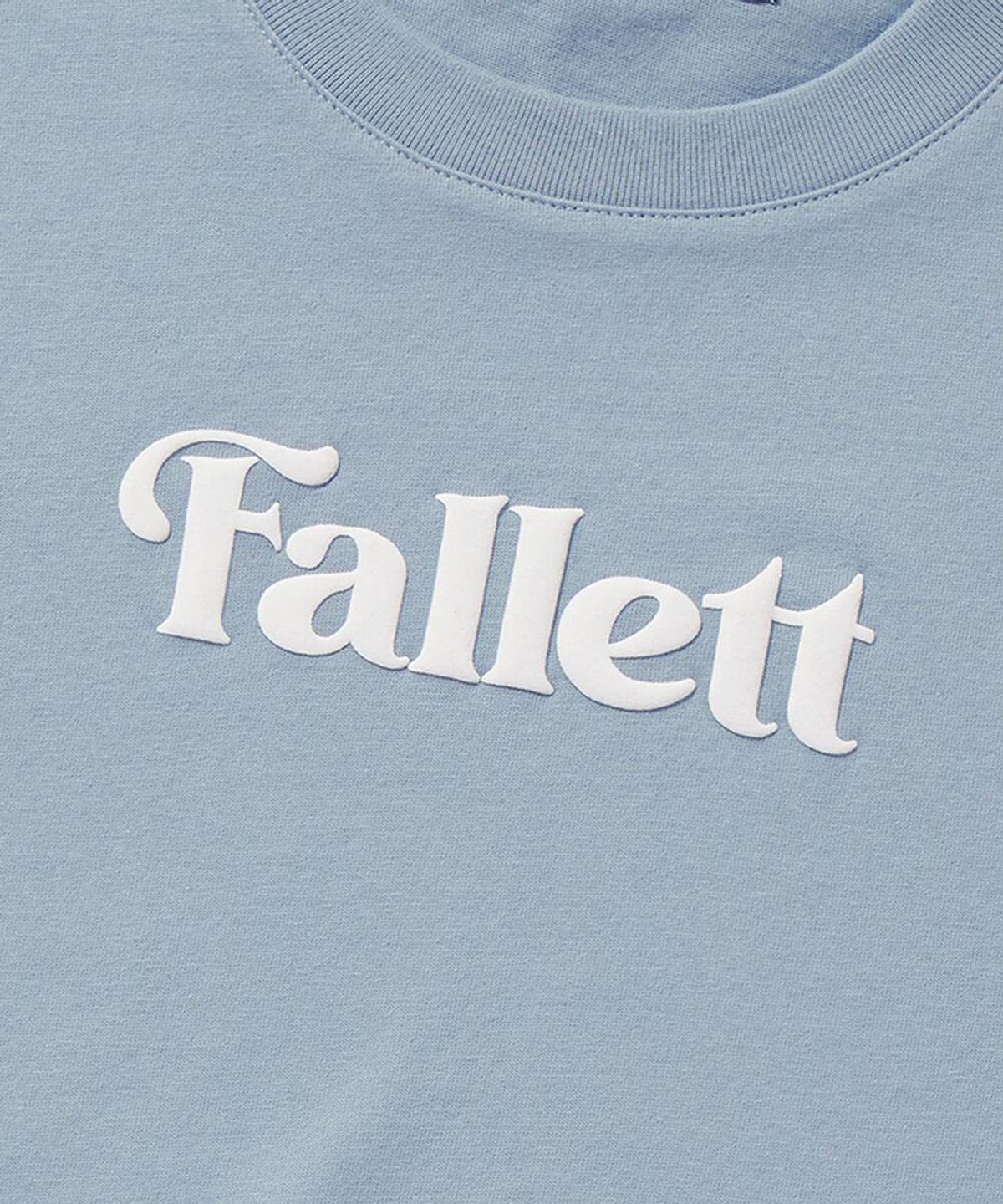 팔렛(FALLETT) 스토리 로고 반팔티 그레이시 블루