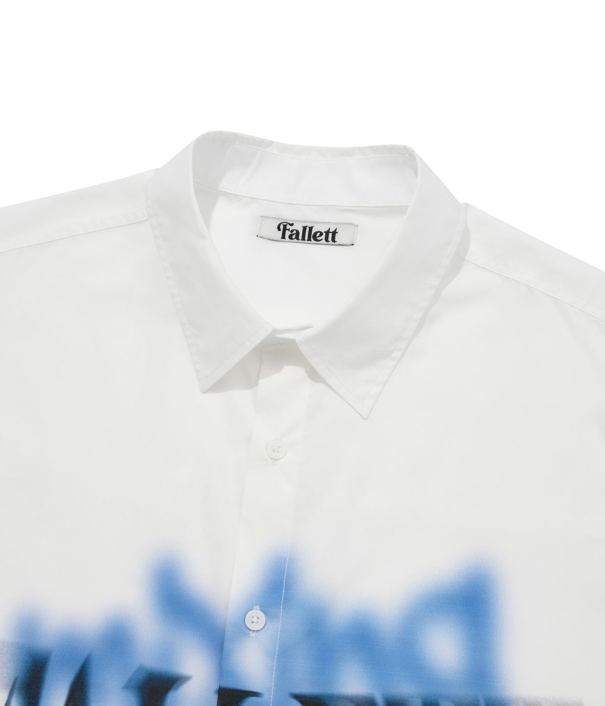 팔렛(FALLETT) 스머징 로고 그라피티 반팔 셔츠 화이트