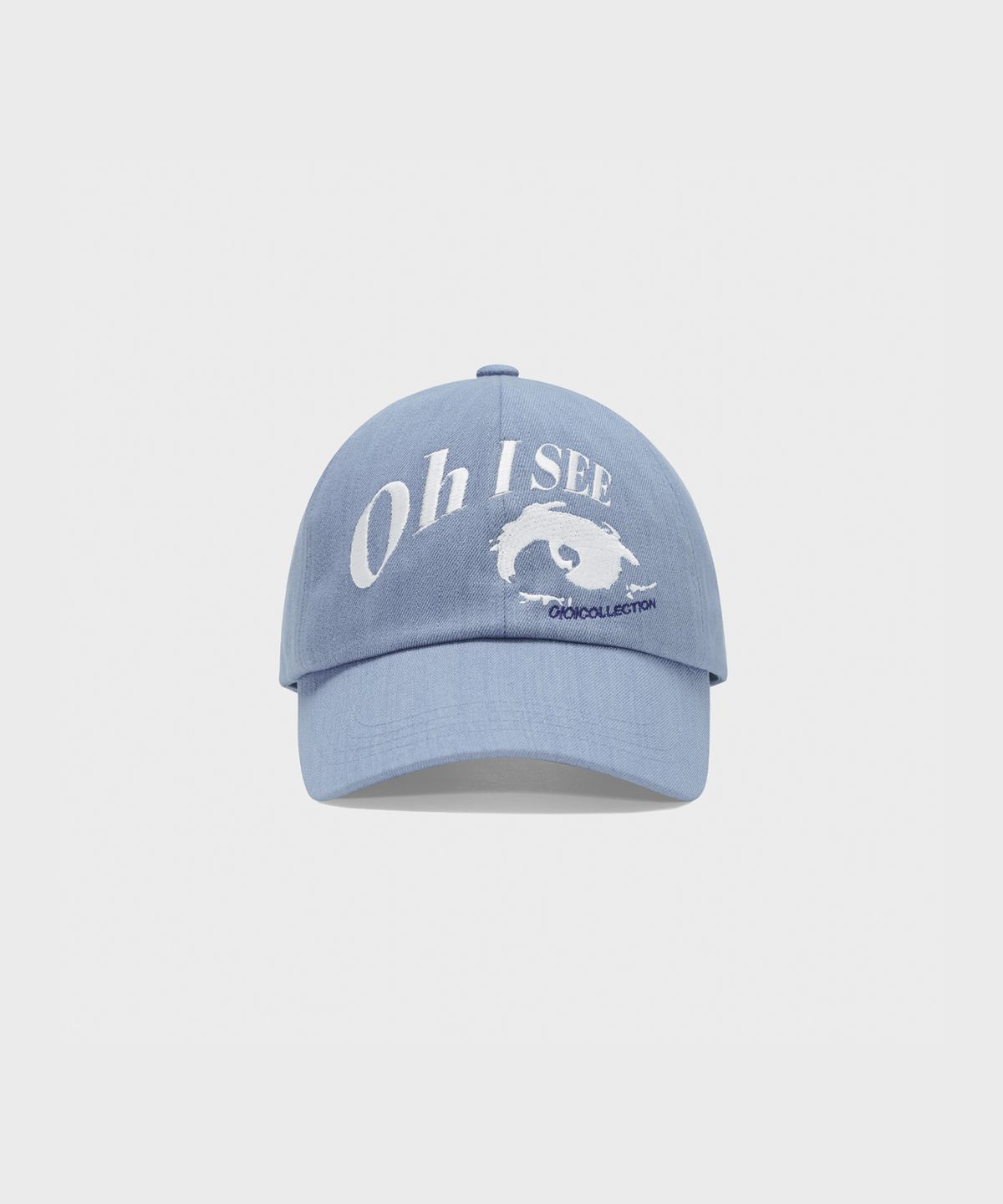 오아이오아이 컬렉션(OIOI COLLECTION) 리빈티지 데님 볼캡 라이트 블루