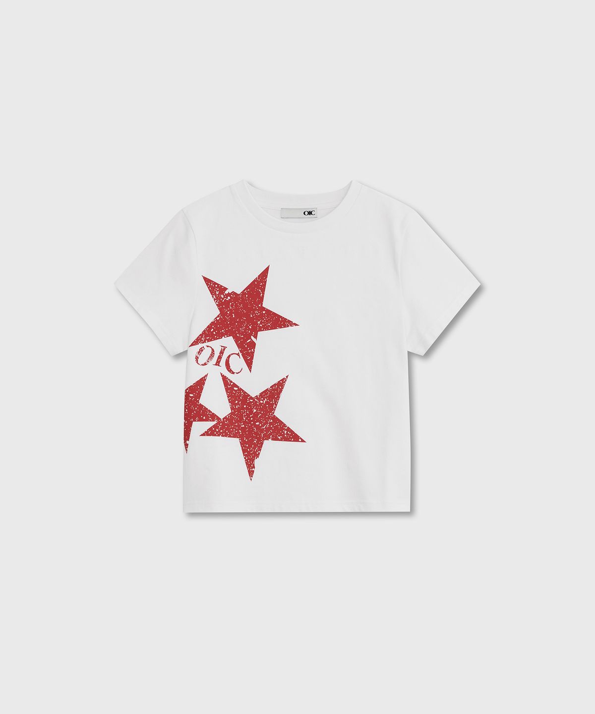 오아이오아이 컬렉션(OIOI COLLECTION) 리빈티지 스타 티셔츠 화이트