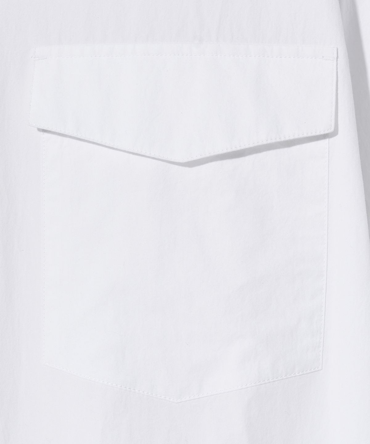 다이아몬드 레이라(DIAMOND LAYLA) [COOL COTTON] 3-Stitch Open Collar Cotton 1/2 Shirt  S135  White