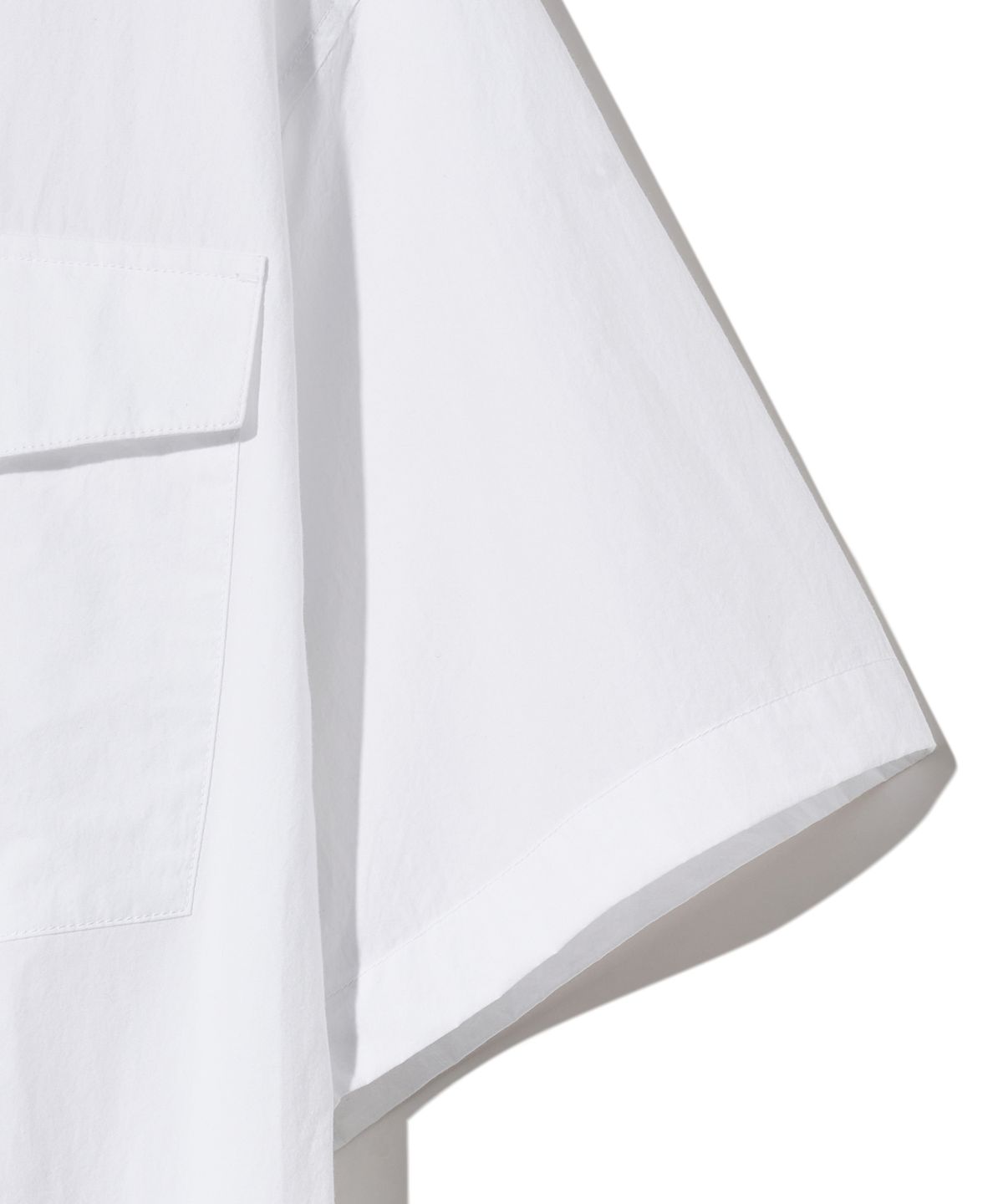 다이아몬드 레이라(DIAMOND LAYLA) [COOL COTTON] 3-Stitch Open Collar Cotton 1/2 Shirt  S135  White