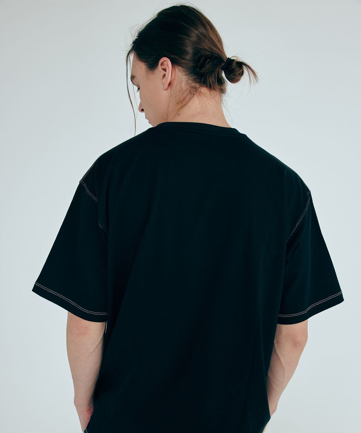 키네티클로(KINETICLO) 더블 스티치 반팔 티셔츠(BLACK)