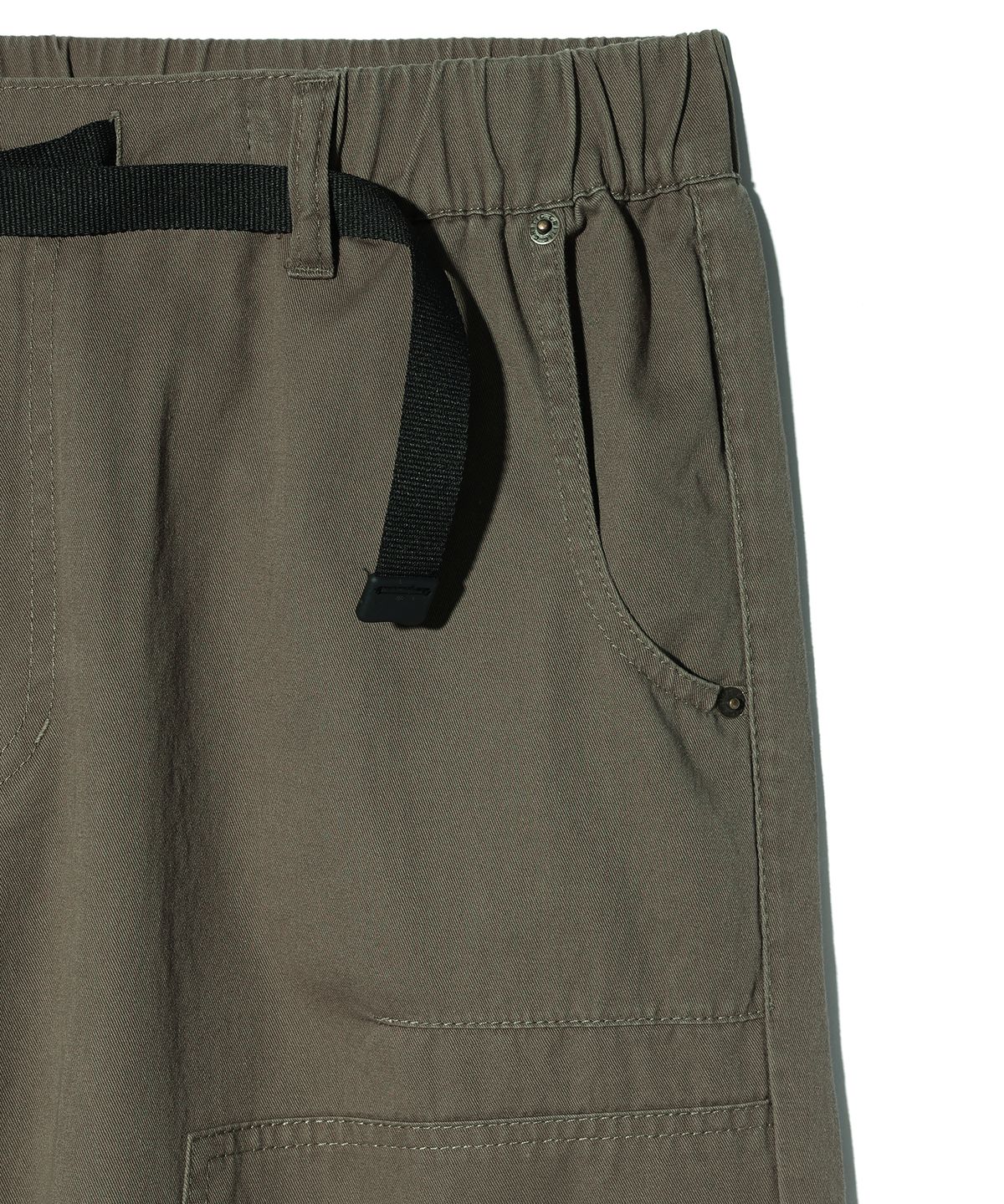 크리틱(CRITIC) BEBE X HALF DOUBLE KNEE POCKET COTTON PANTS KHAKI
