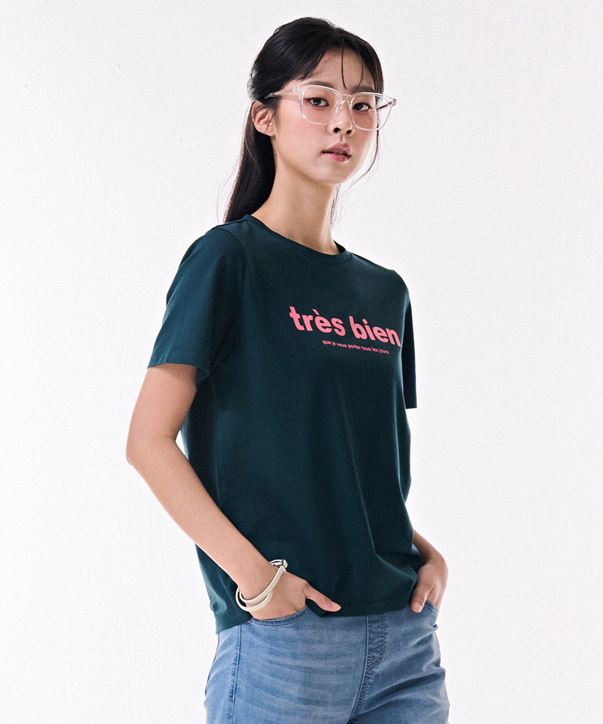 체이스컬트(CHASECULT) 여성 에센셜 레터링 반팔 티셔츠-DBZG5854C0C